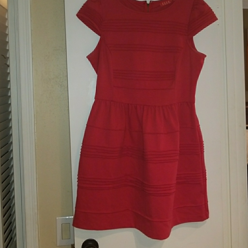 Striking red flare dress